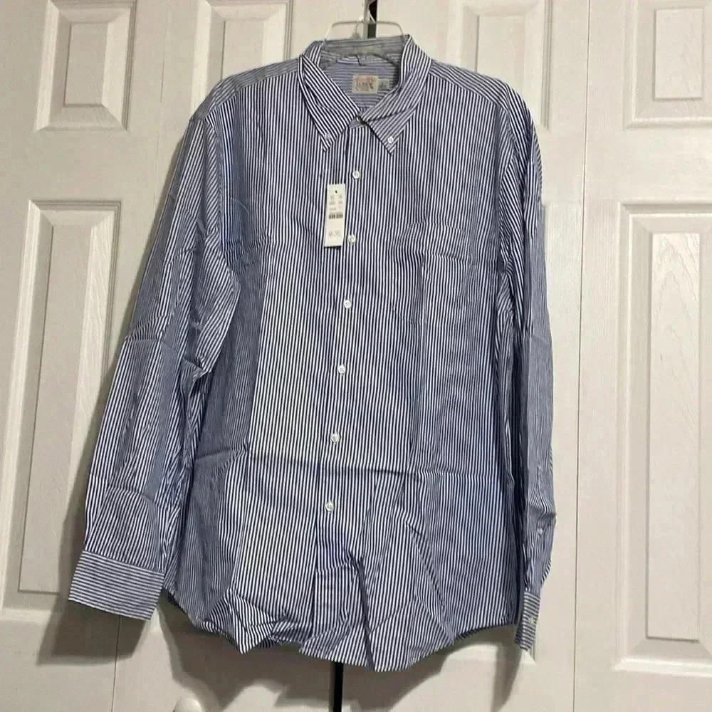 NWT J Crew Secret Wash cotton button down shirt